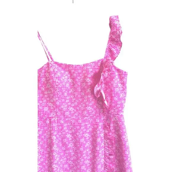 Lilly Pulitzer Maetha Romper Aura Pink One Shoulder romper palm beach style - Picture 4 of 8